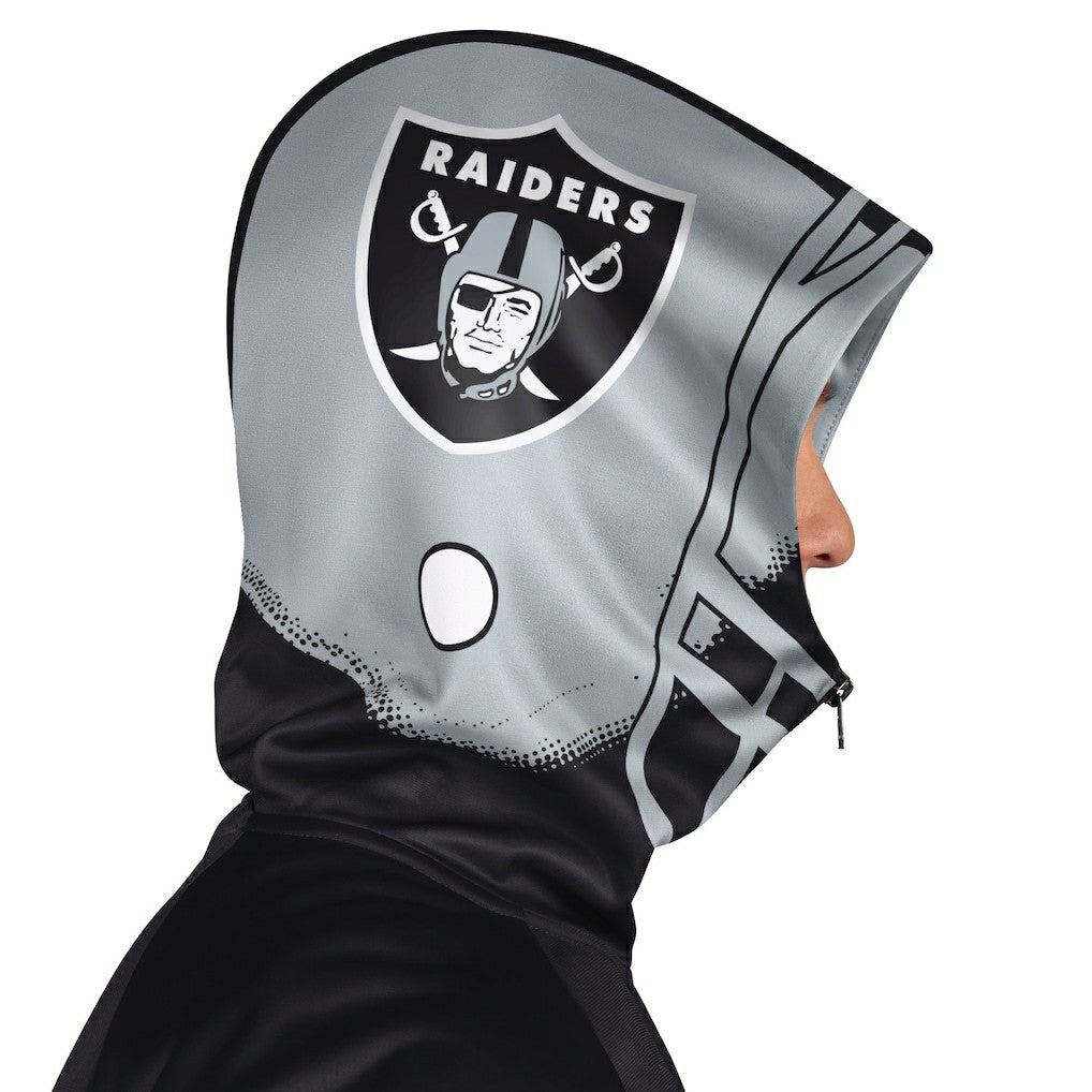 Las Vegas Raiders Pro Player Helmet Full-Zip Hooded Track Jacket Black/Silver - NFL