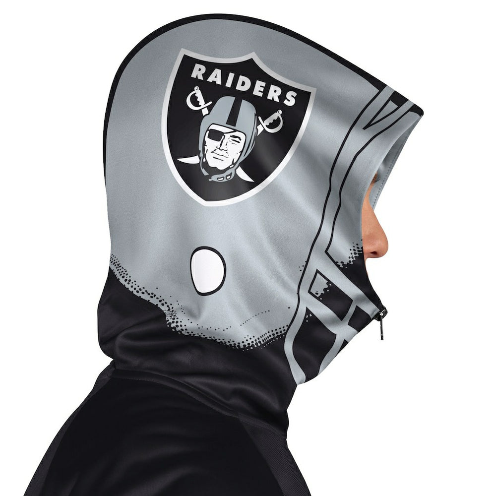 Las Vegas Raiders Pro Player Helmet Full-Zip Hooded Track Jacket Black/Silver - NFL