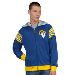 Los Angeles Rams Pro Player Helmet Full-Zip Hooded Track Jacket Royal/Gold - NFL