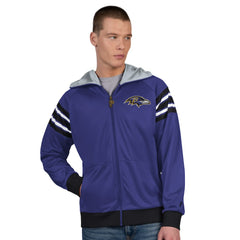 Baltimore Ravens Pro Player Helmet Full-Zip Hooded Track Jacket Purple/Black - NFL