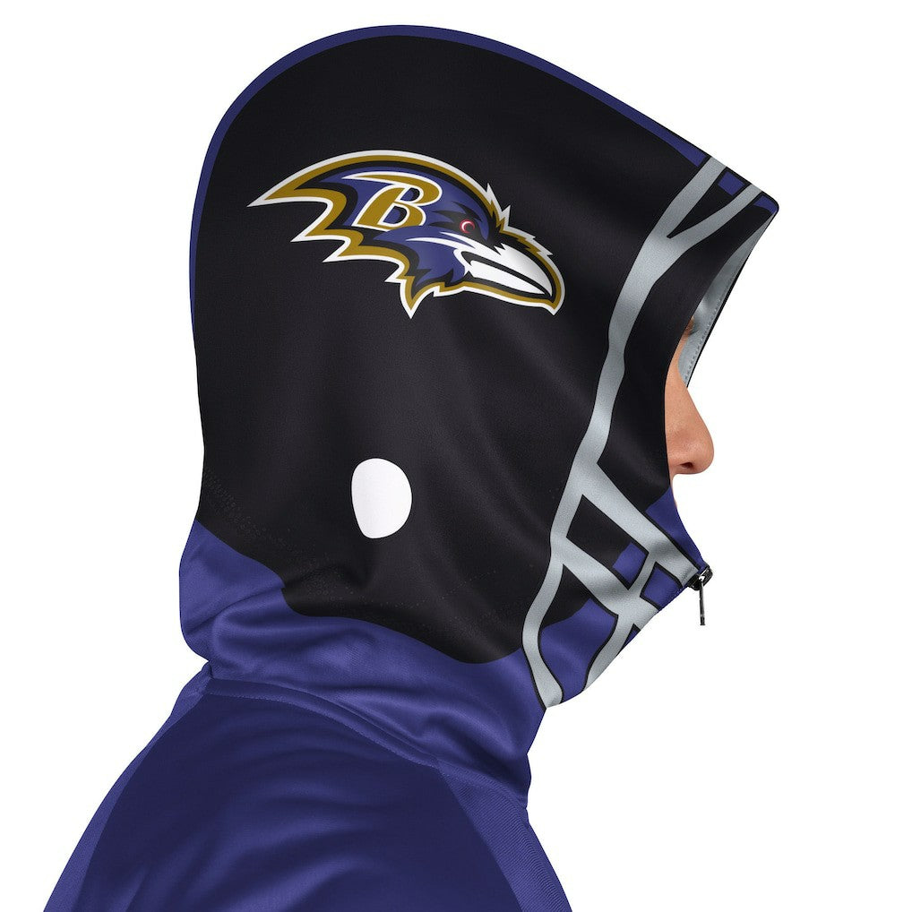Baltimore Ravens Pro Player Helmet Full-Zip Hooded Track Jacket Purple/Black - NFL