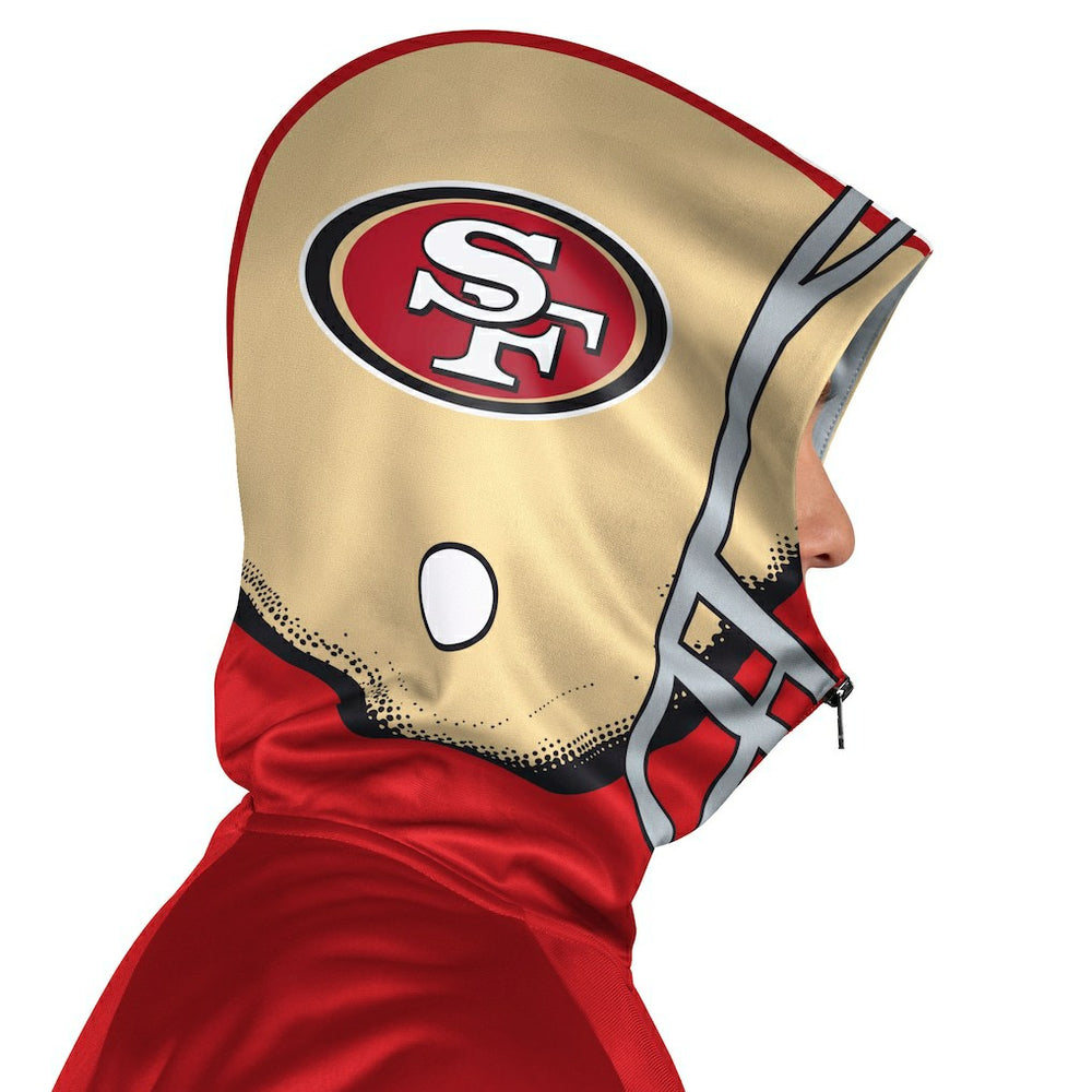 San Francisco 49ers Pro Player Helmet Full-Zip Hooded Track Jacket Scarlet/Gold - NFL