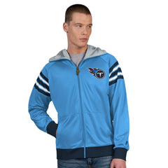 Tennessee Titans Pro Player Helmet Full-Zip Hooded Track Jacket Light Blue/Navy - NFL