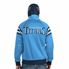 Tennessee Titans Pro Player Helmet Full-Zip Hooded Track Jacket Light Blue/Navy - NFL