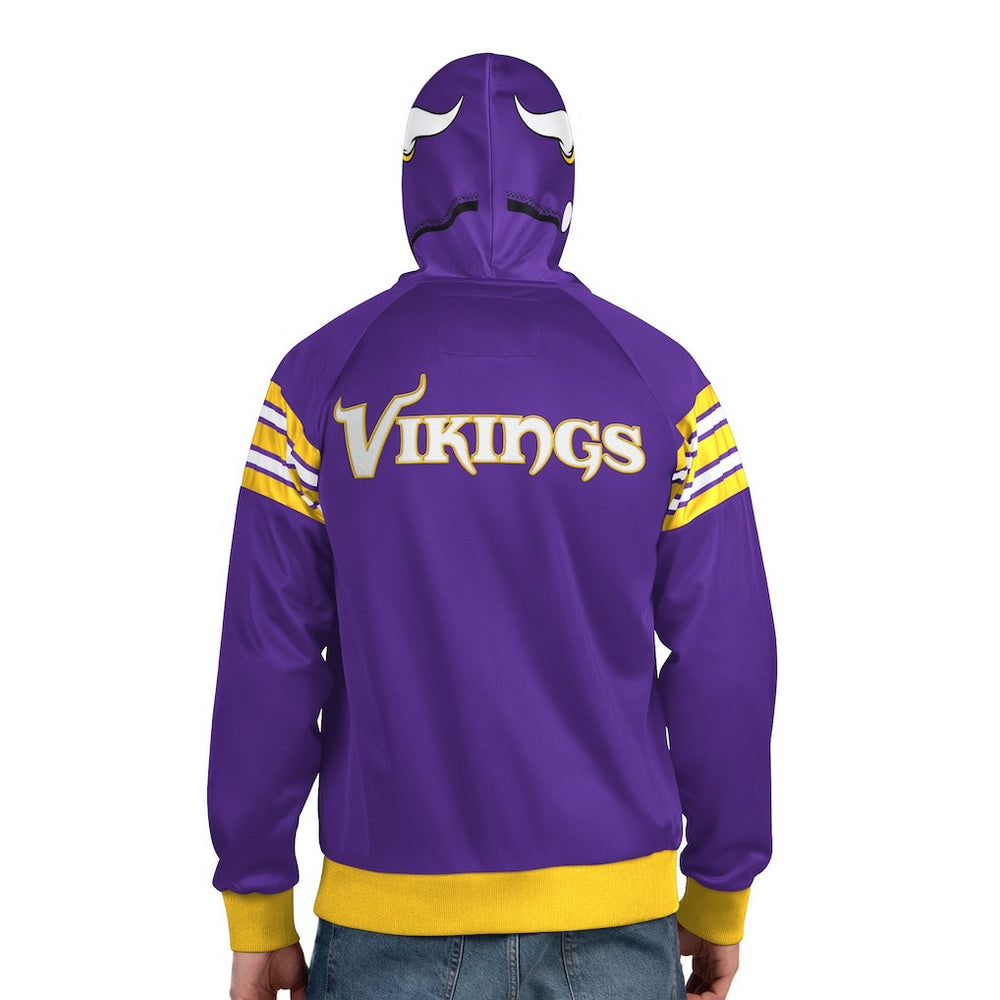Minnesota Vikings Pro Player Helmet Full-Zip Hooded Track Jacket Purple/Gold - NFL