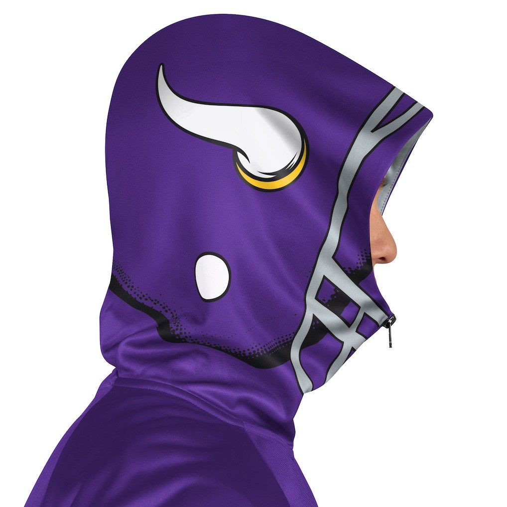 Minnesota Vikings Pro Player Helmet Full-Zip Hooded Track Jacket Purple/Gold - NFL