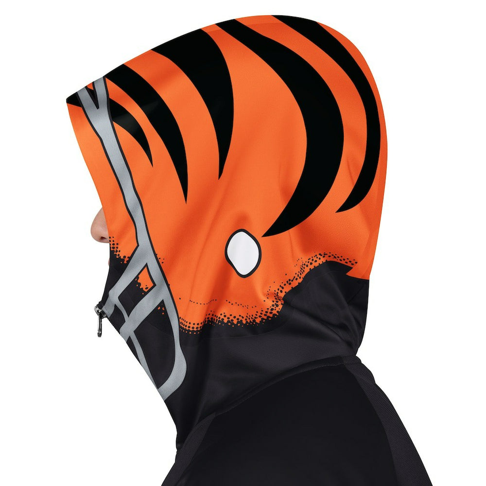 Cincinnati Bengals Pro Player Helmet Full-Zip Hooded Track Jacket Black/Orange - NFL