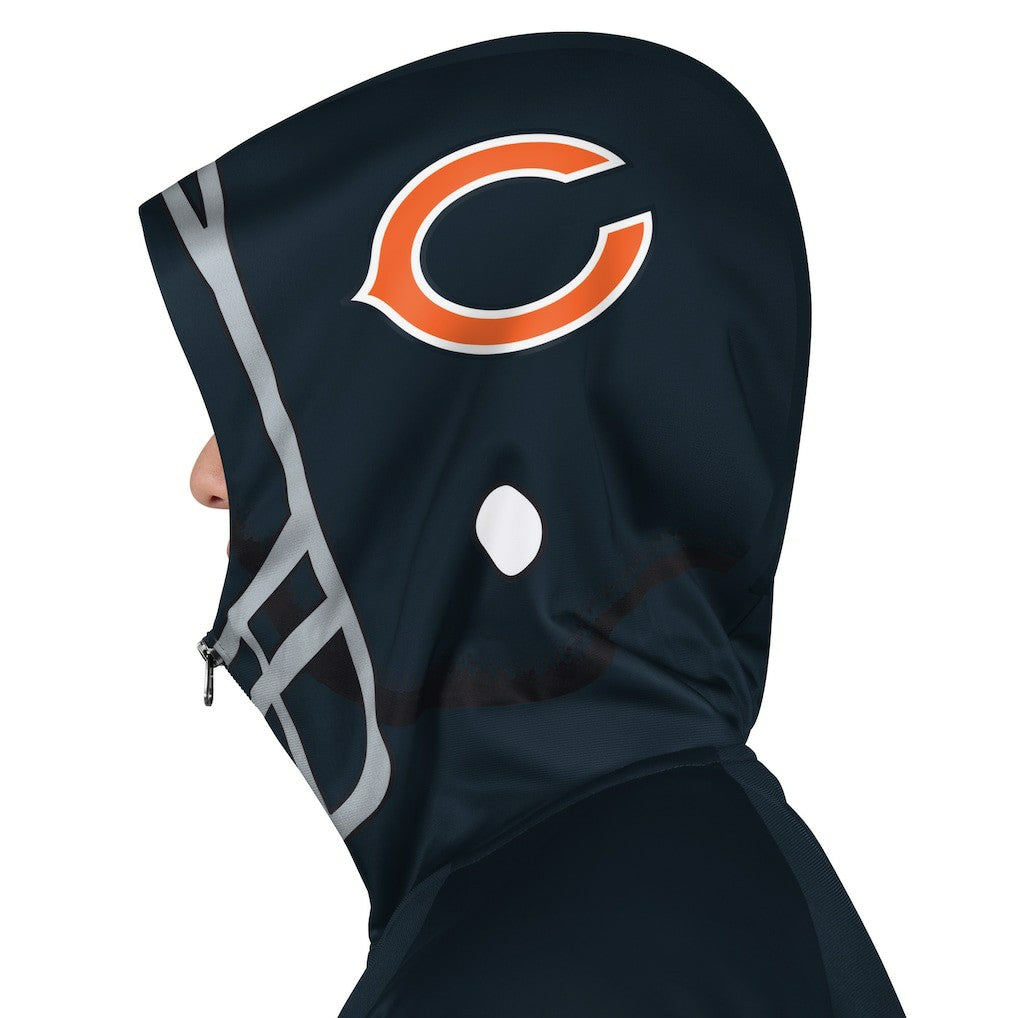 Chicago Bears Pro Player Helmet Full-Zip Hooded Track Jacket Navy/Orange - NFL