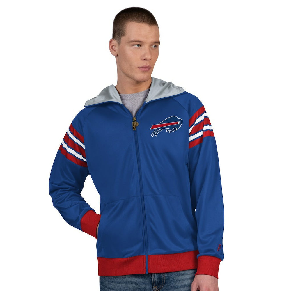Buffalo Bills Pro Player Helmet Full-Zip Hooded Track Jacket Royal/White - NFL