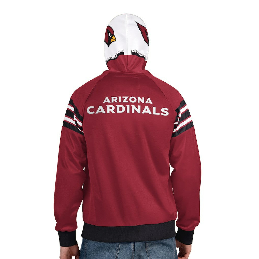Arizona Cardinals Pro Player Helmet Full-Zip Hooded Track Jacket Cardinal/White - NFL
