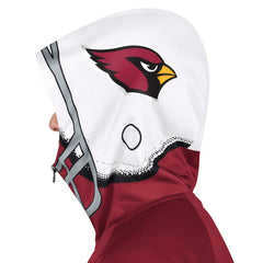 Arizona Cardinals Pro Player Helmet Full-Zip Hooded Track Jacket Cardinal/White - NFL