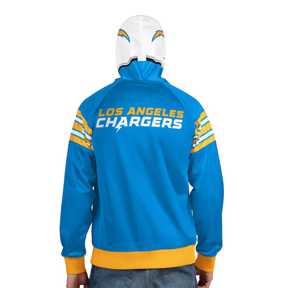Los Angeles Chargers Pro Player Helmet Full-Zip Hooded Track Jacket Powder Blue/White - NFL