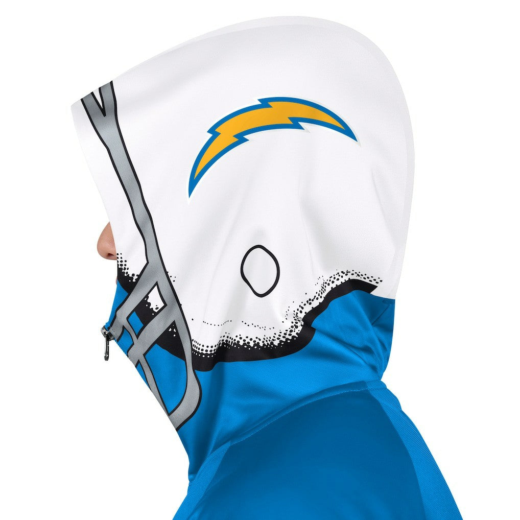 Los Angeles Chargers Pro Player Helmet Full-Zip Hooded Track Jacket Powder Blue/White - NFL