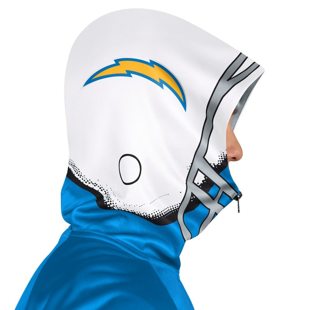 Los Angeles Chargers Pro Player Helmet Full-Zip Hooded Track Jacket Powder Blue/White - NFL