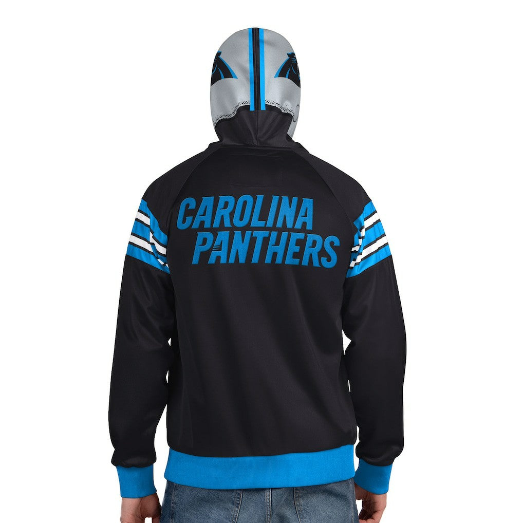 Carolina Panthers Pro Player Helmet Full-Zip Hooded Track Jacket Black/Silver - NFL