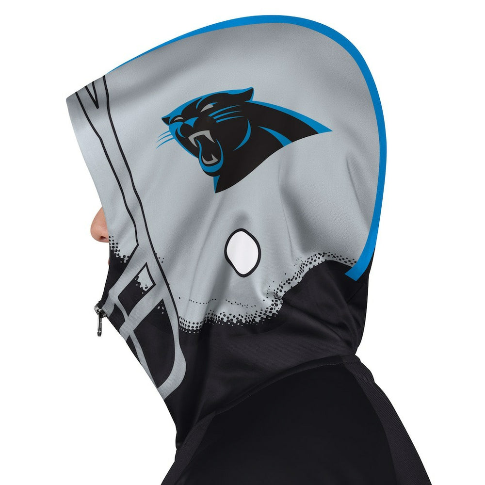 Carolina Panthers Pro Player Helmet Full-Zip Hooded Track Jacket Black/Silver - NFL
