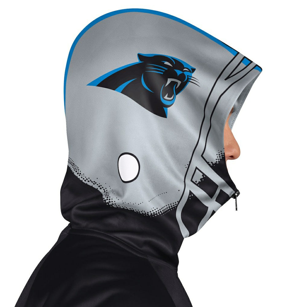 Carolina Panthers Pro Player Helmet Full-Zip Hooded Track Jacket Black/Silver - NFL