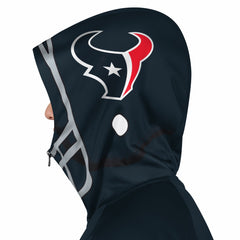 Houston Texans Pro Player Helmet Full-Zip Hooded Track Jacket Navy/Red - NFL