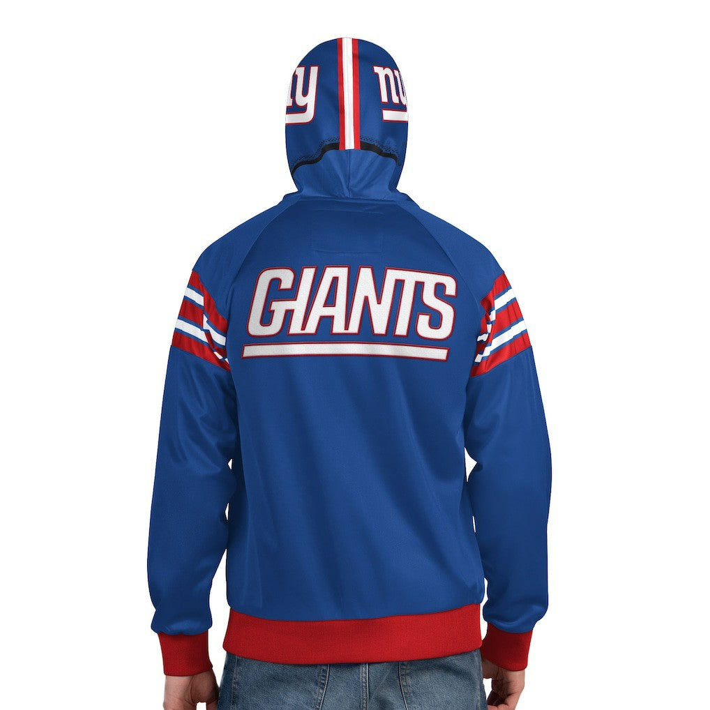 New York Giants Pro Player Helmet Full-Zip Hooded Track Jacket Royal/Red - NFL