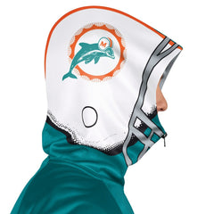 Miami Dolphins Pro Player Retro Helmet Full-Zip Hooded Track Jacket Aqua/Coral - NFL