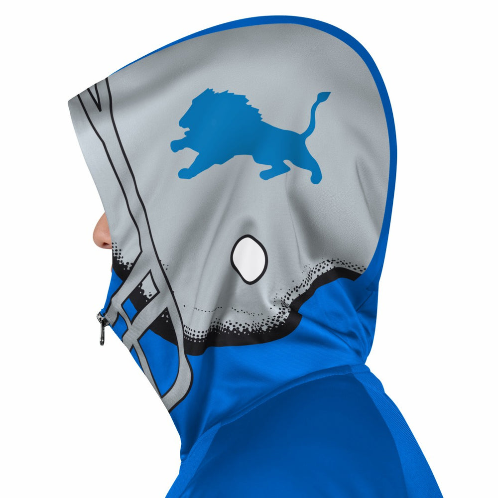 Detroit Lions Pro Player Retro Helmet Full-Zip Hooded Track Jacket Blue/Silver - NFL