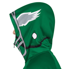 Philadelphia Eagles Pro Player Retro Helmet Full-Zip Hooded Track Jacket Kelly Green/Black - NFL