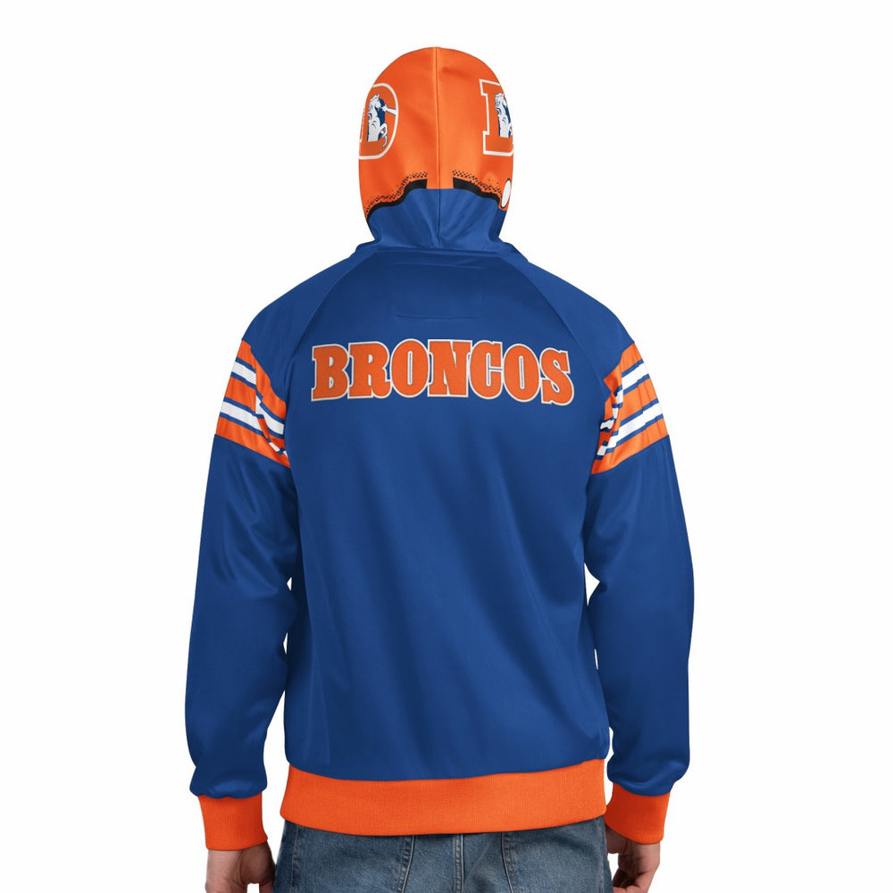 Denver Broncos Pro Player Retro Helmet Full-Zip Hooded Track Jacket Royal/Orange - NFL