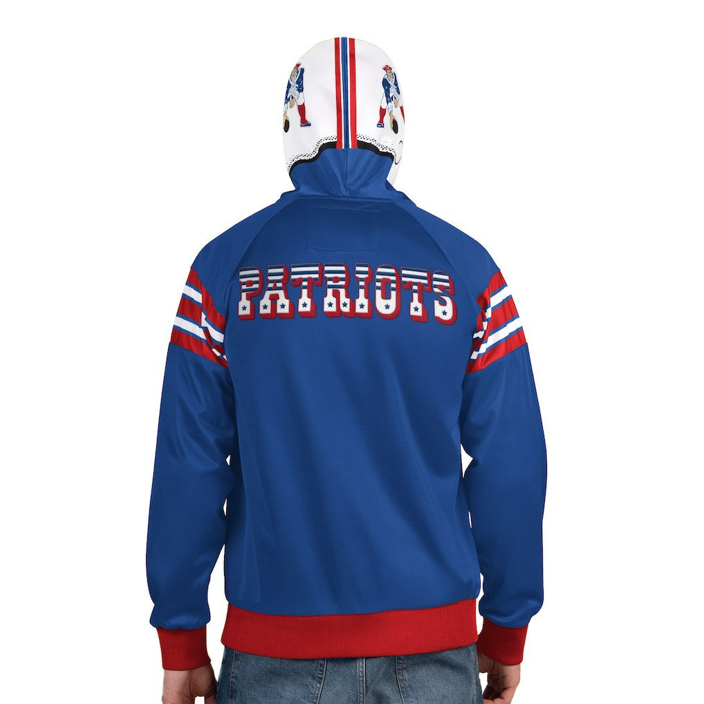 New England Patriots Pro Player Retro Helmet Full-Zip Hooded Track Jacket Royal/Red - NFL