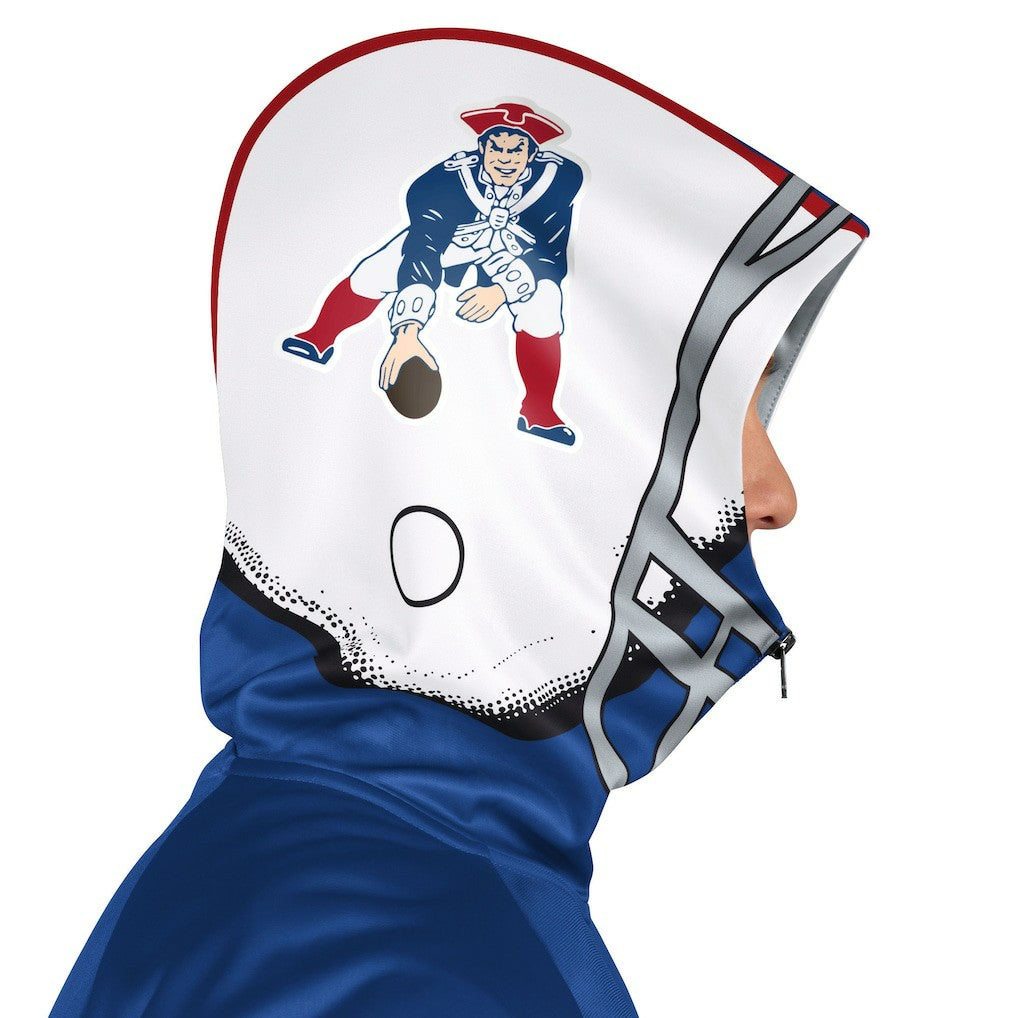 New England Patriots Pro Player Retro Helmet Full-Zip Hooded Track Jacket Royal/Red - NFL