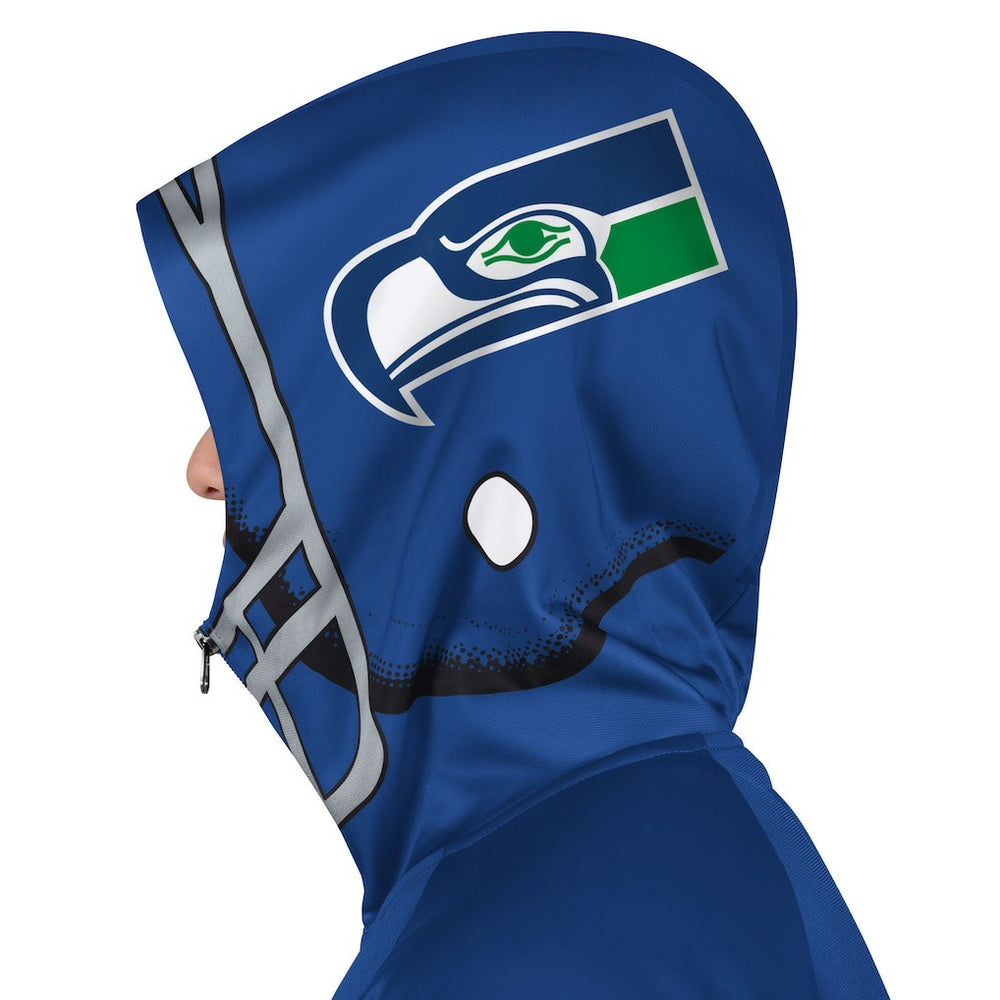 Seattle Seahawks Pro Player Retro Helmet Full-Zip Hooded Track Jacket Royal/Green - NFL