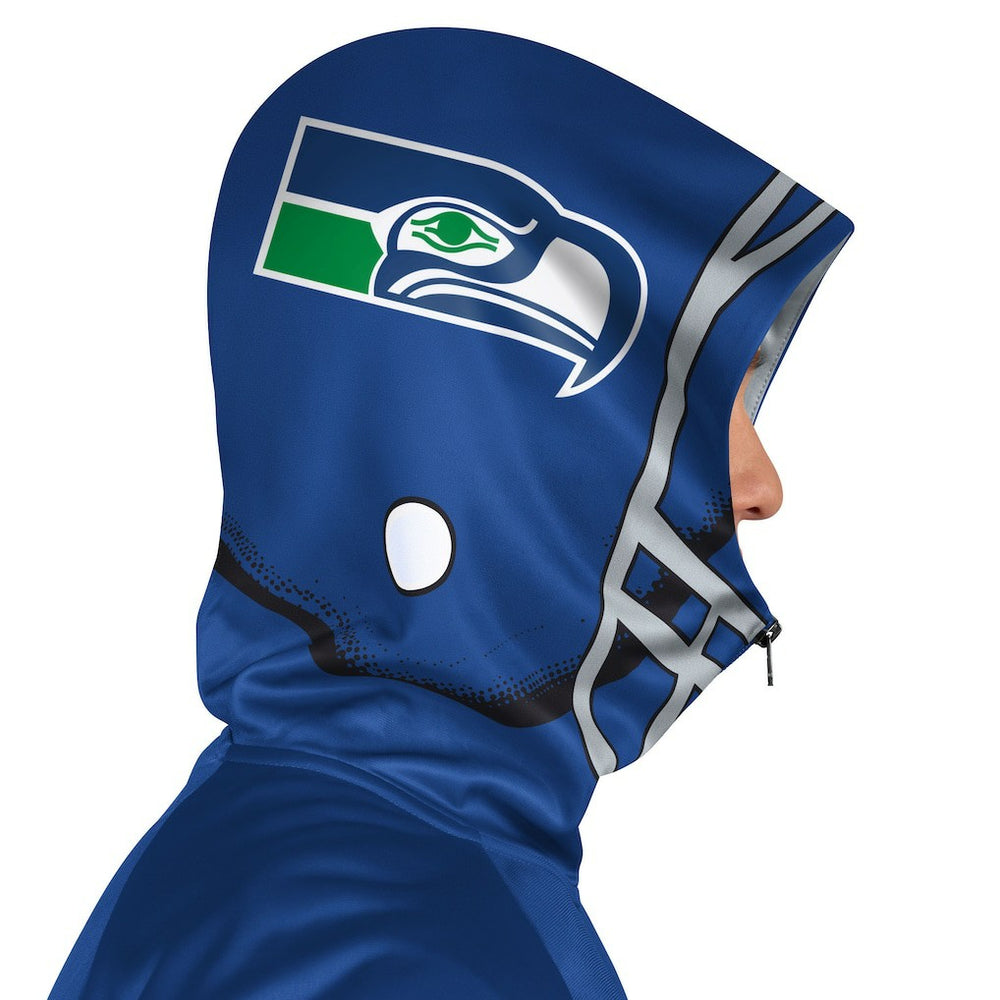Seattle Seahawks Pro Player Retro Helmet Full-Zip Hooded Track Jacket Royal/Green - NFL
