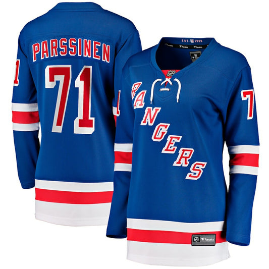 Juuso Parssinen New York Rangers Fanatics Women's Home Breakaway Player Jersey - Blue | NHL Jerseys