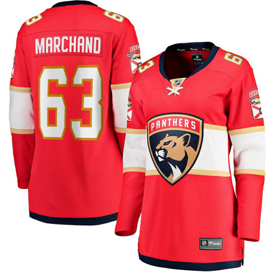 Brad Marchand Florida Panthers Fanatics Women's Home Breakaway Player Jersey - Red | NHL Jerseys