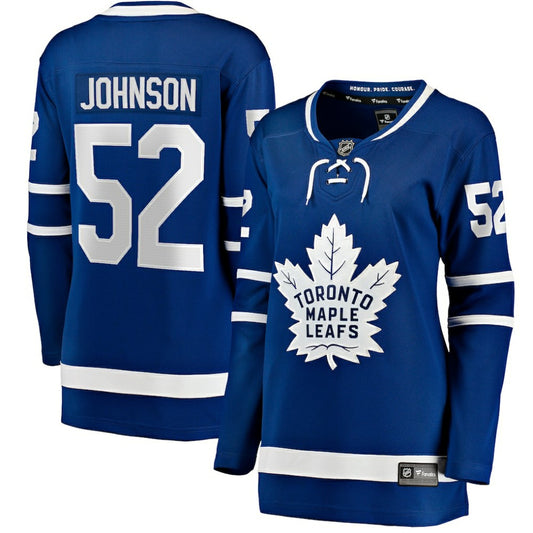 Reese Johnson Toronto Maple Leafs Fanatics Women's Home Breakaway Player Jersey - Blue | NHL Jerseys