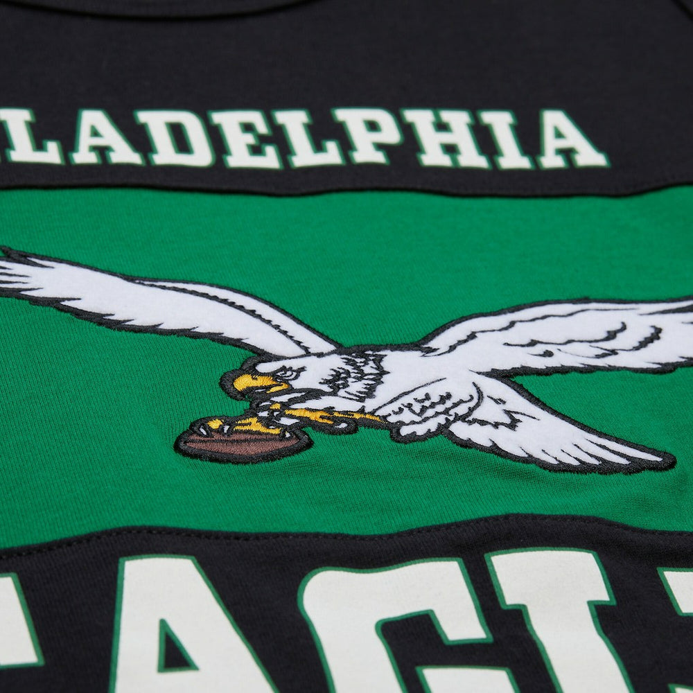 Philadelphia Eagles Retro Colorblock Tank Top Black - Mitchell & Ness