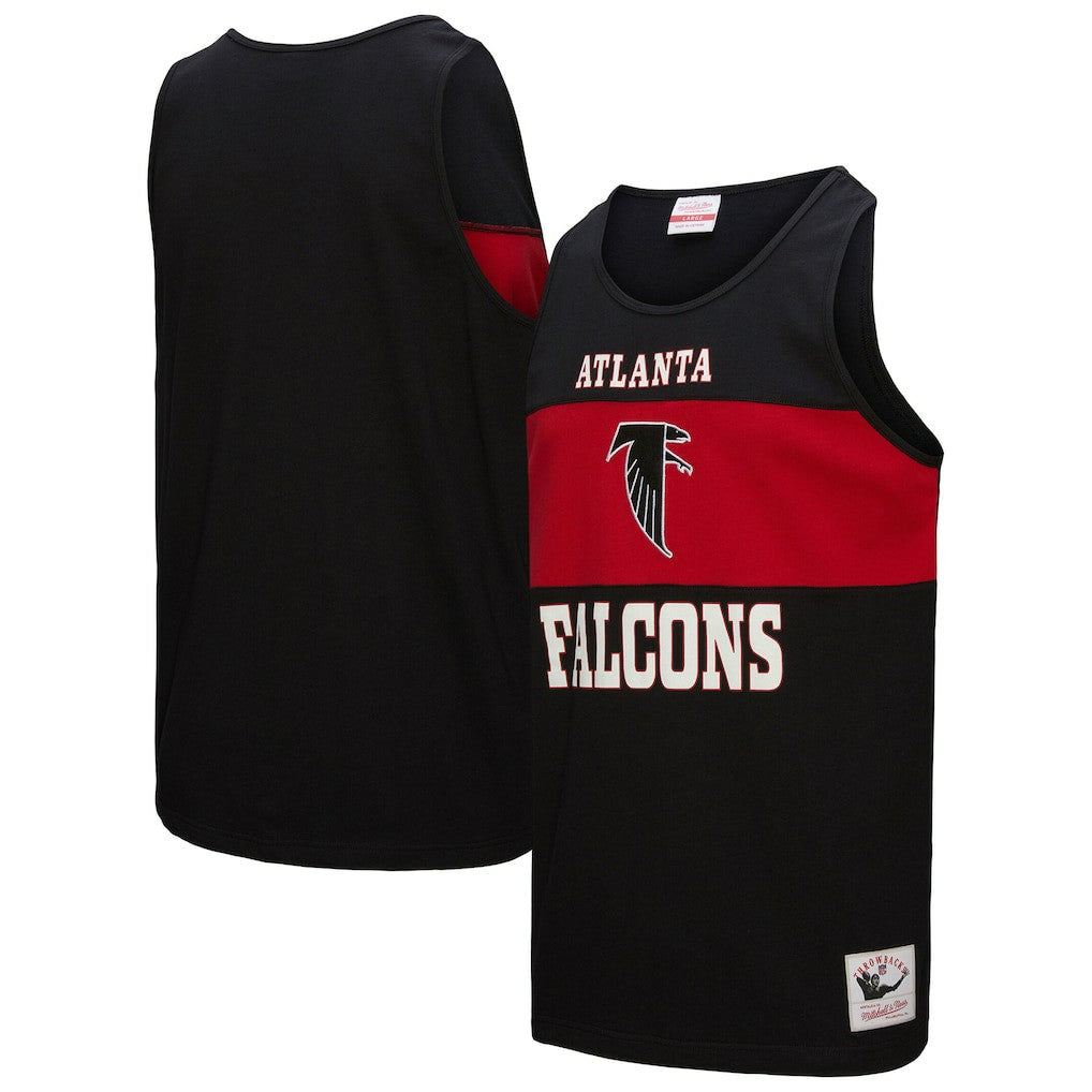 Atlanta Falcons Retro Colorblock Tank Top Black - Mitchell & Ness