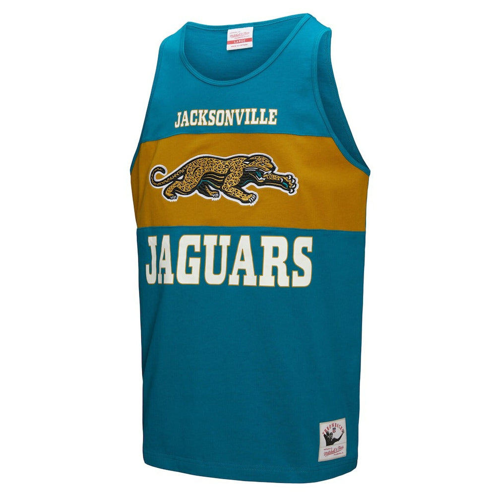Jacksonville Jaguars Retro Colorblock Tank Top Teal - Mitchell & Ness