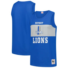 Detroit Lions Retro Colorblock Tank Top Blue - Mitchell & Ness