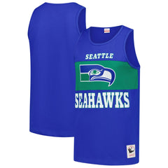 Seattle Seahawks Retro Colorblock Tank Top Royal - Mitchell & Ness