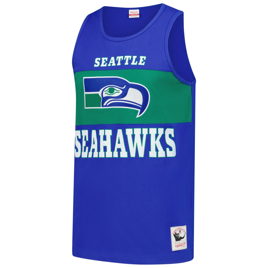 Seattle Seahawks Retro Colorblock Tank Top Royal - Mitchell & Ness