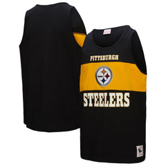 Pittsburgh Steelers Retro Colorblock Tank Top Black - Mitchell & Ness