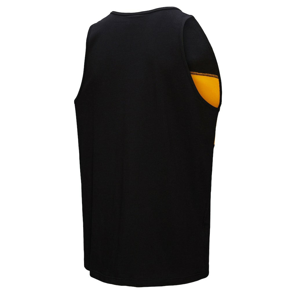 Pittsburgh Steelers Retro Colorblock Tank Top Black - Mitchell & Ness