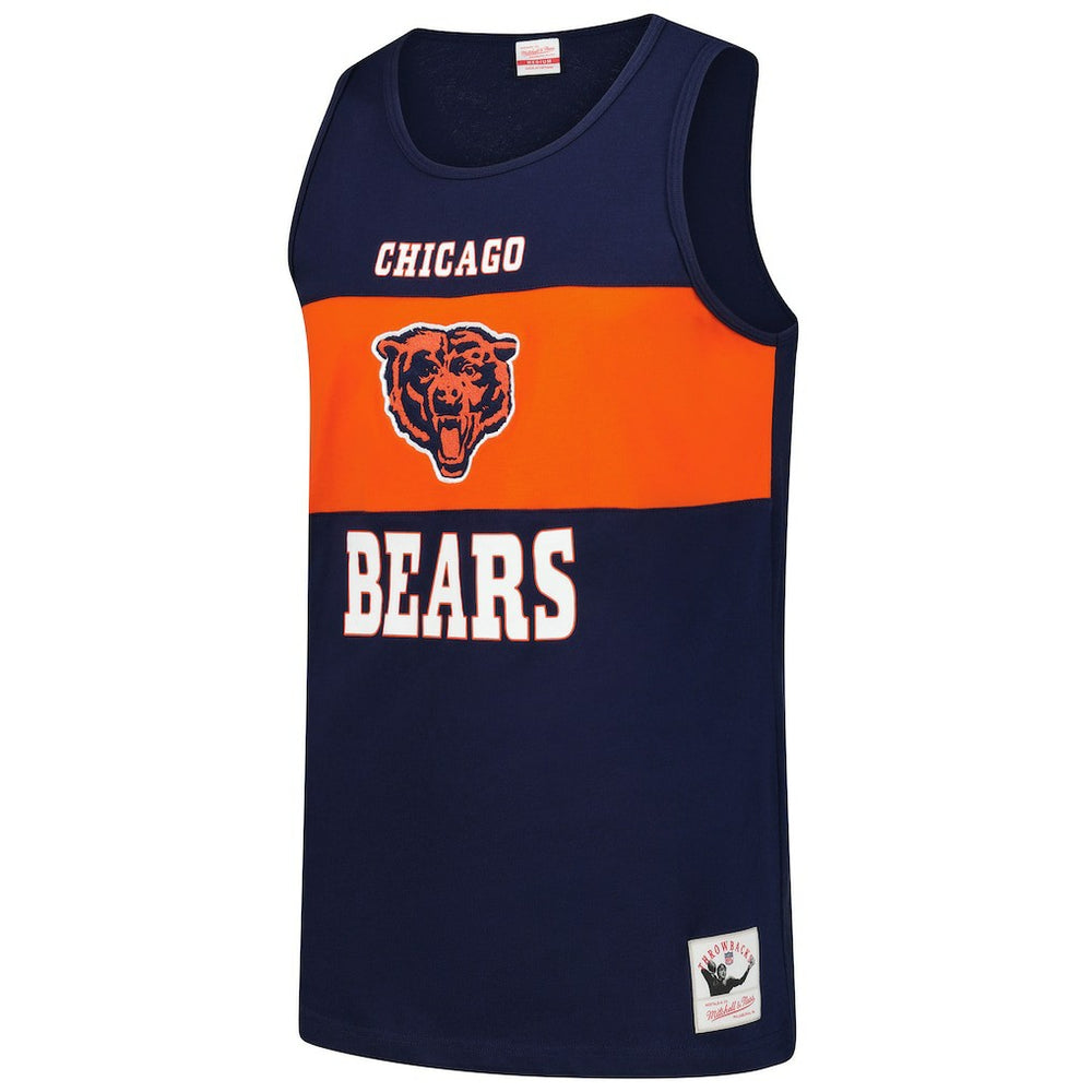 Chicago Bears Retro Colorblock Tank Top Navy - Mitchell & Ness