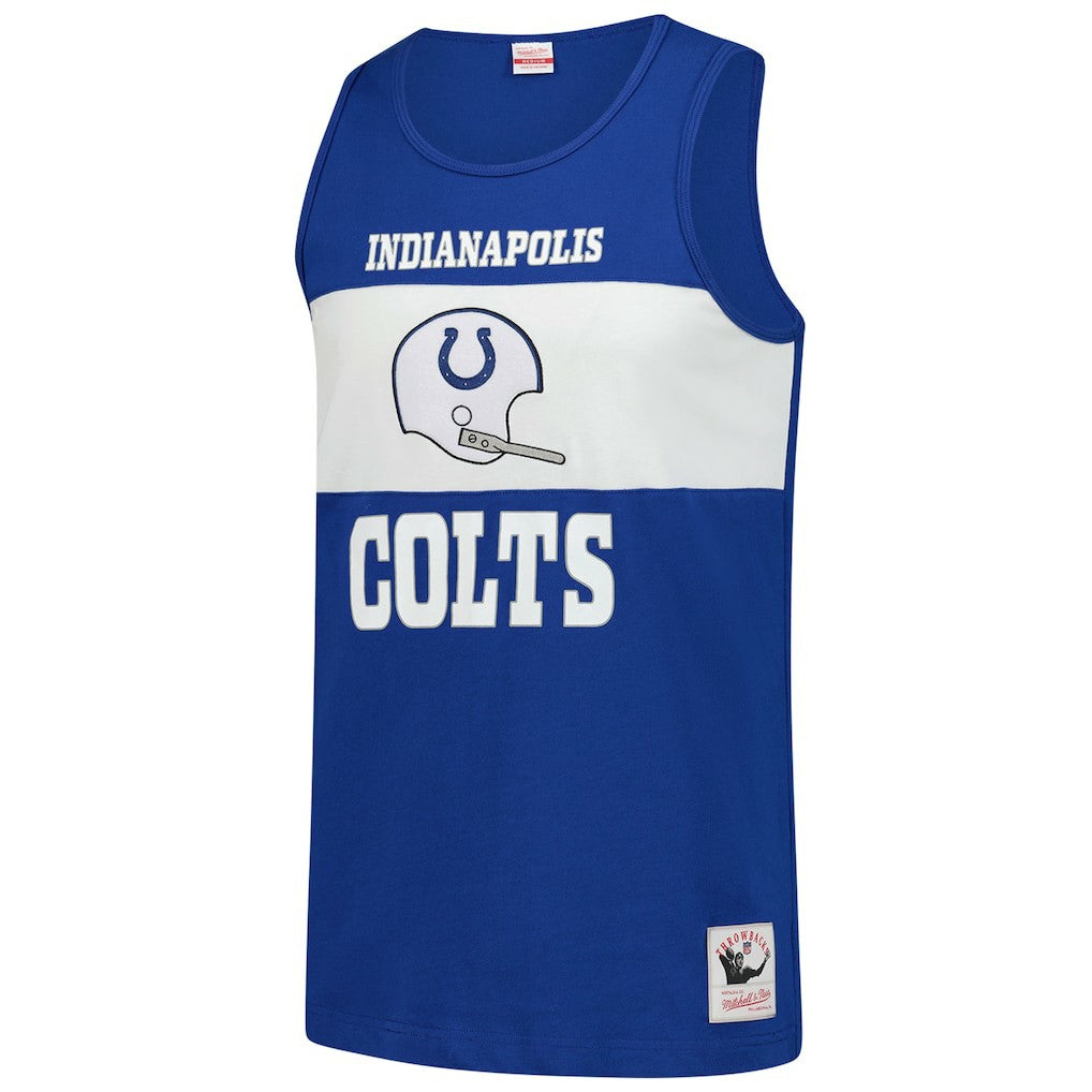 Indianapolis Colts Retro Colorblock Tank Top Royal - Mitchell & Ness