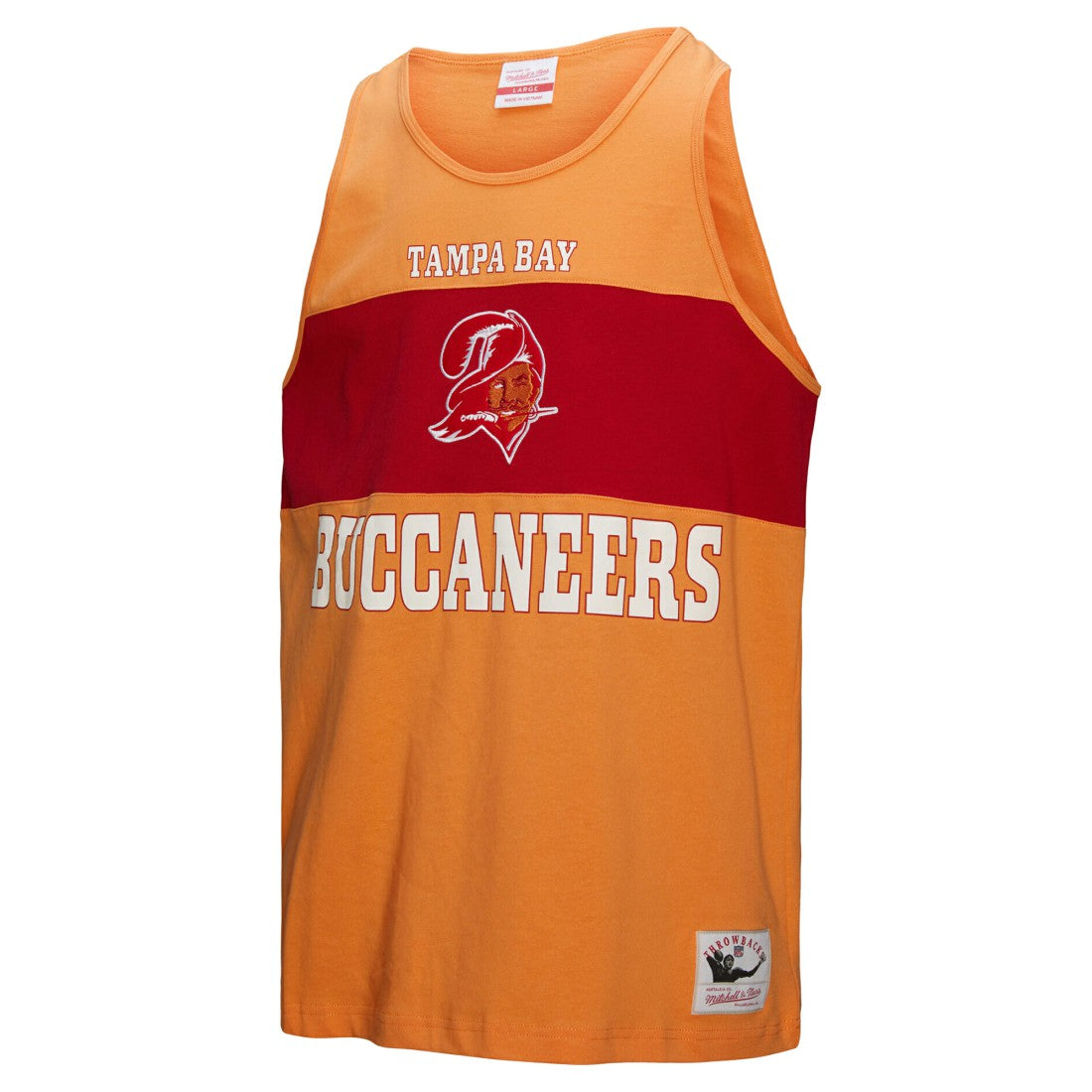 Tampa Bay Buccaneers Retro Colorblock Tank Top Orange - Mitchell & Ness