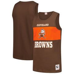 Cleveland Browns Retro Colorblock Tank Top Brown - Mitchell & Ness