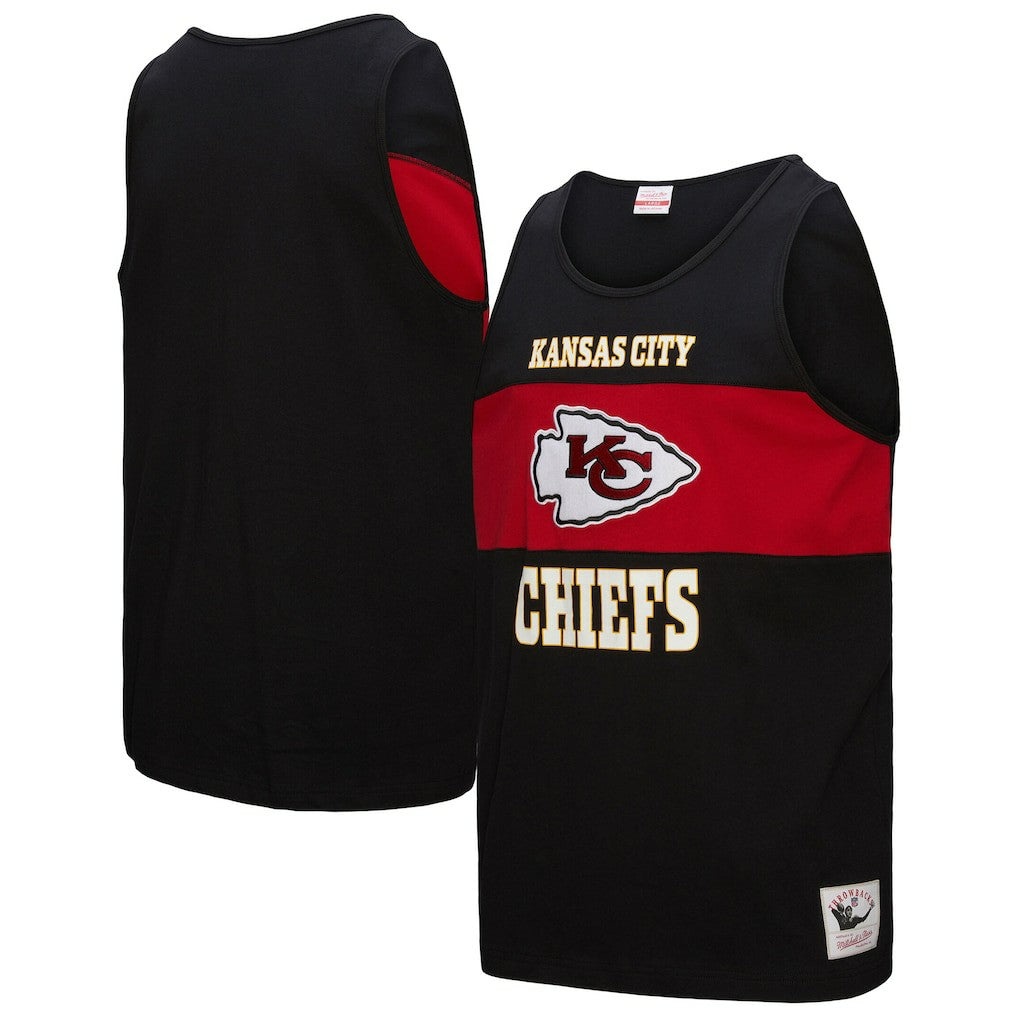 Kansas City Chiefs Retro Colorblock Tank Top Black - Mitchell & Ness