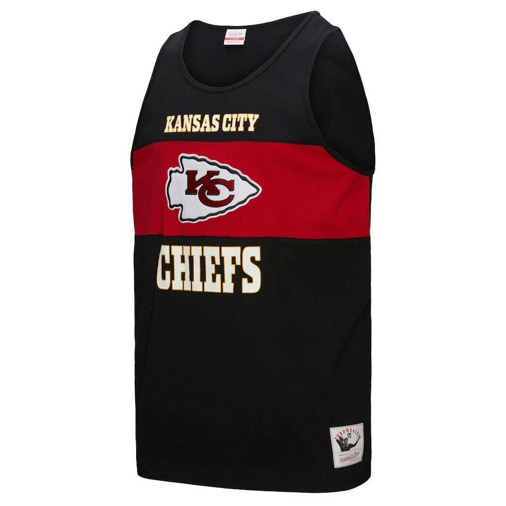 Kansas City Chiefs Retro Colorblock Tank Top Black - Mitchell & Ness