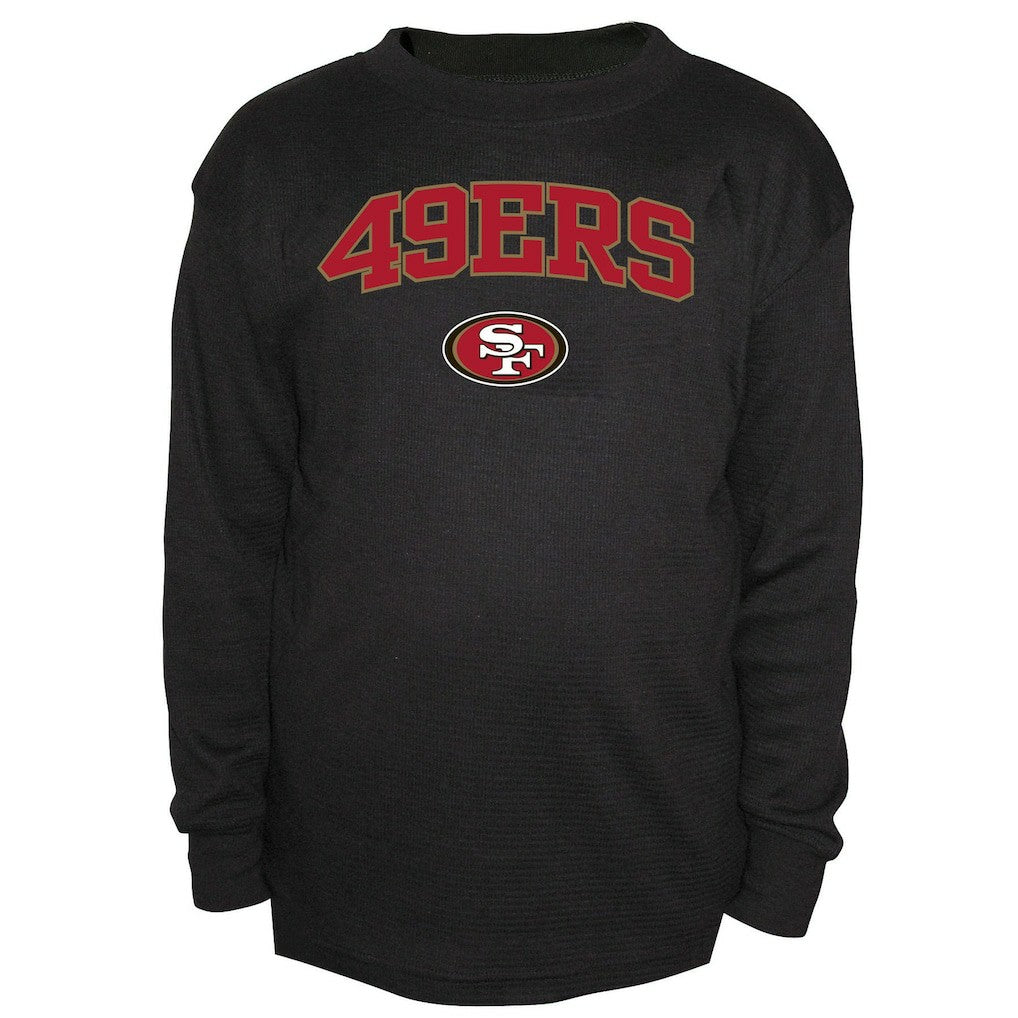 San Francisco 49ers Big & Tall Thermal Long Sleeve Crew Neck T-Shirt Black - Fanatics