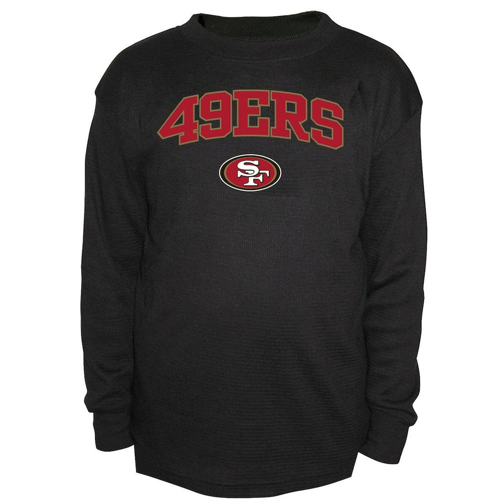San Francisco 49ers Big & Tall Thermal Long Sleeve Crew Neck T-Shirt Black - Fanatics